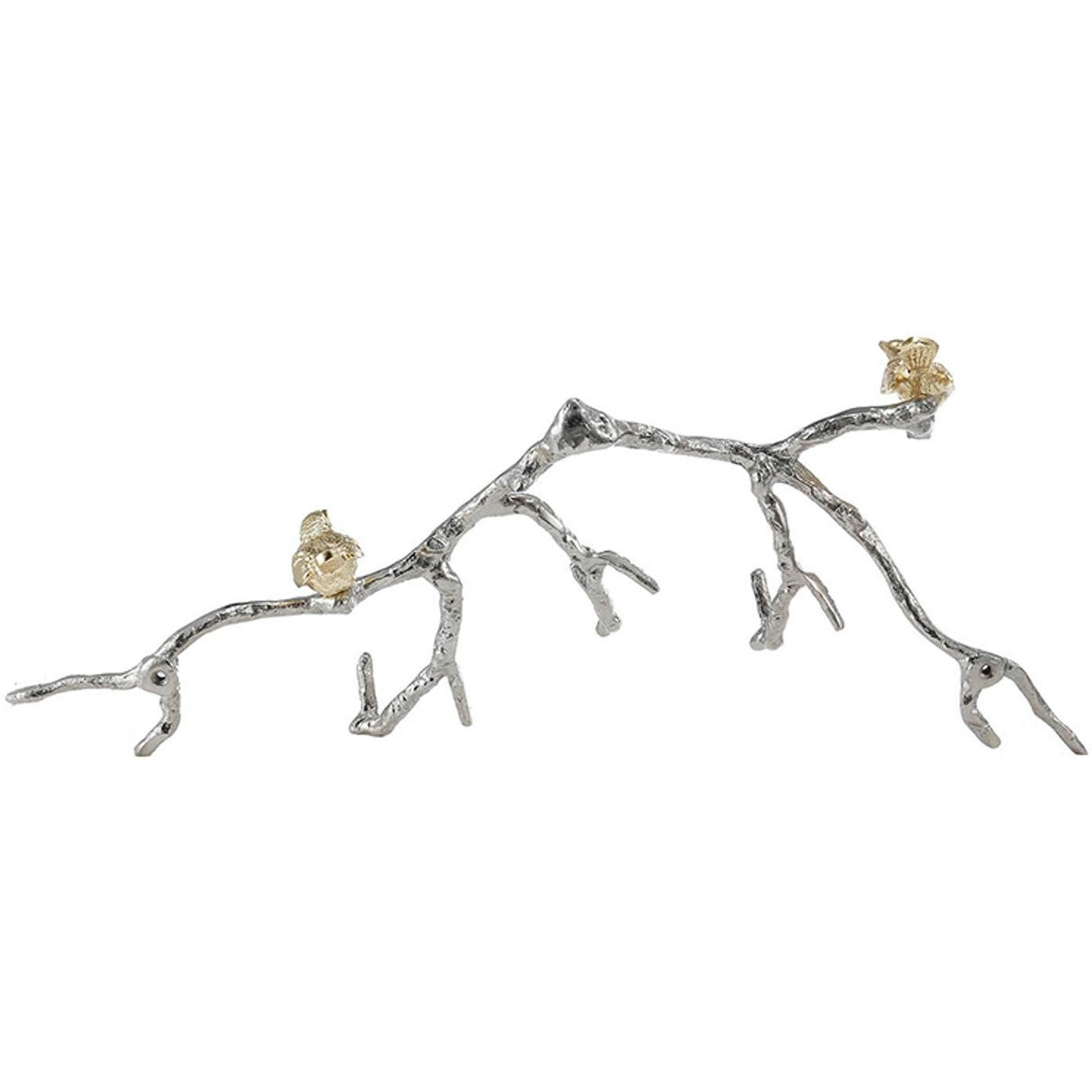 Silver And Gold Bird And Branch 3D Wall Decor