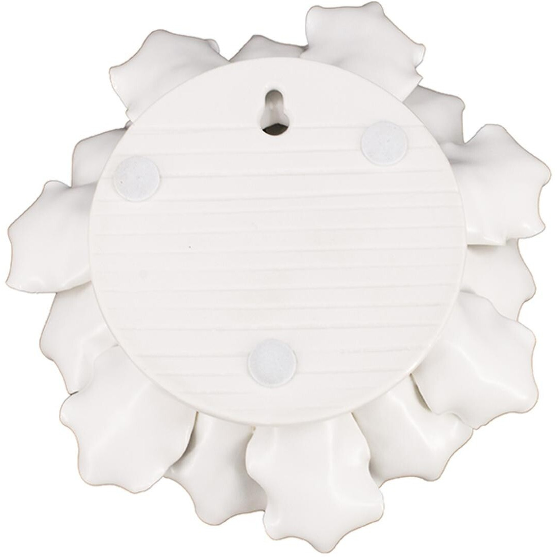 Cream Exaggerated 6"" Ceramic Flower Wall Art