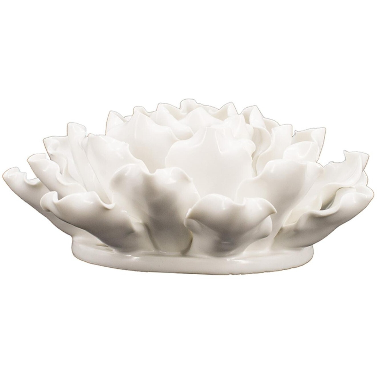Cream Exaggerated 6"" Ceramic Flower Wall Art
