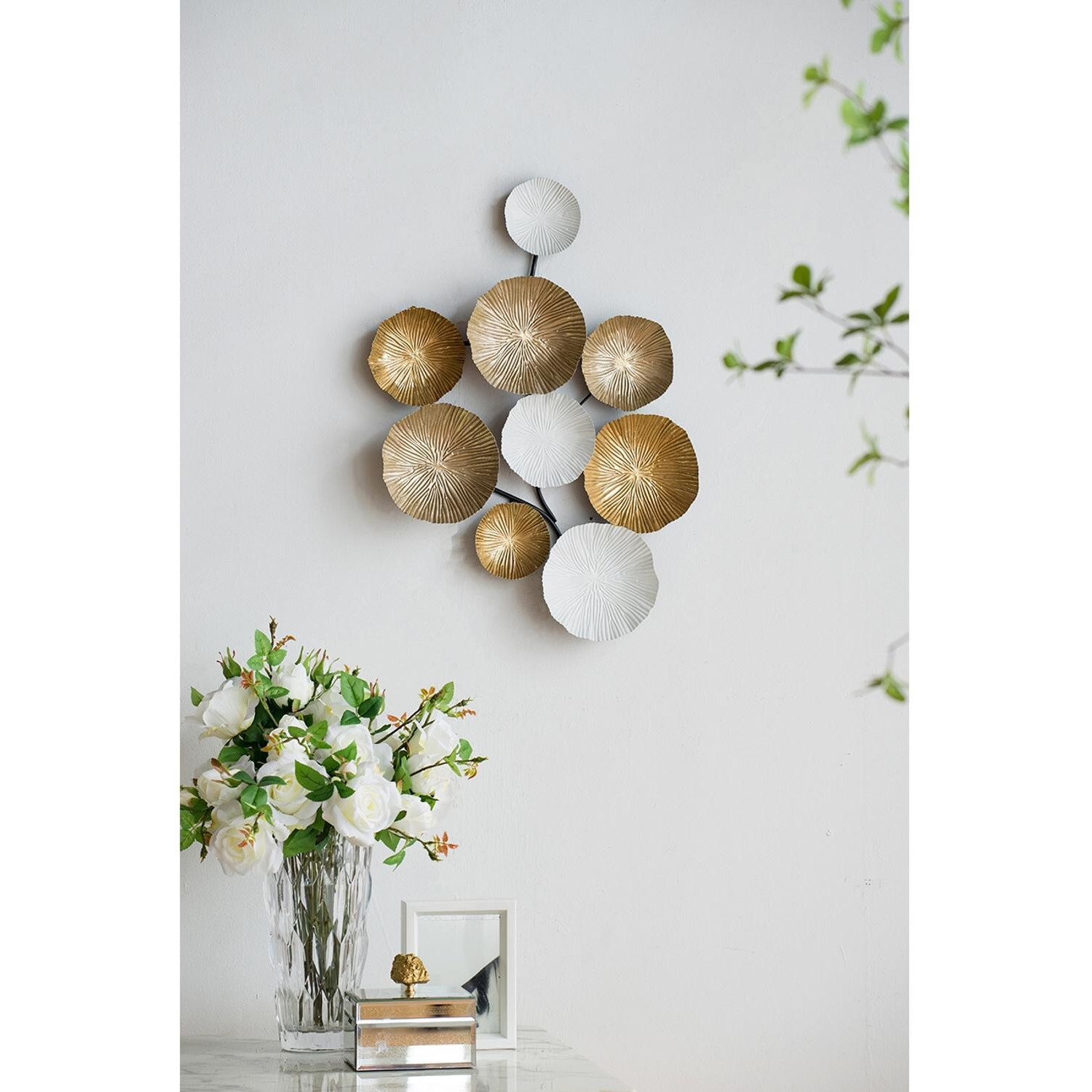 Retro Modern 24"" Metallic Metal Wall Art