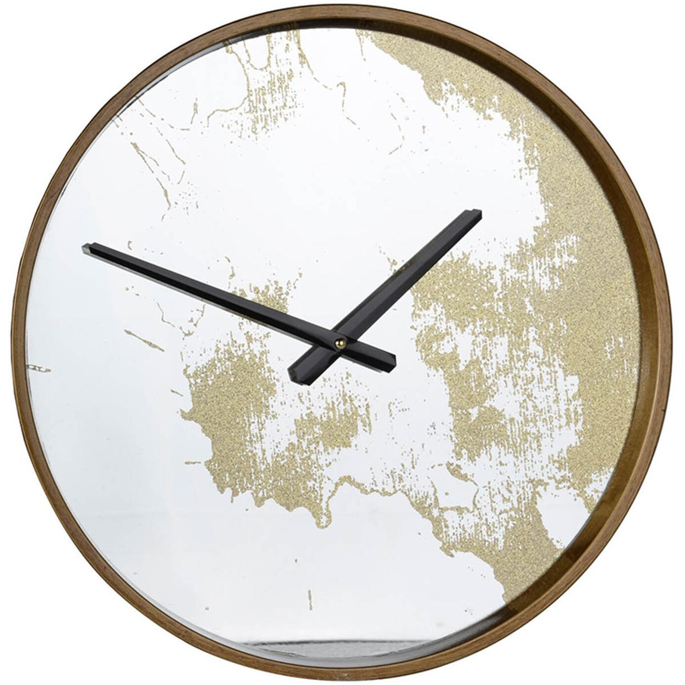 Gold Dust 14"" Modern Round Wall Clock