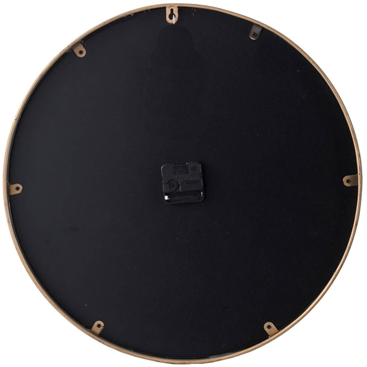 Modern Minimal 20"" Gold And Mirror Round Wall Clock