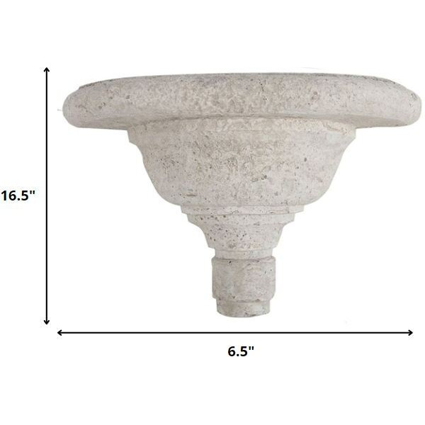 Torch Shaped Cement Wall Shelf