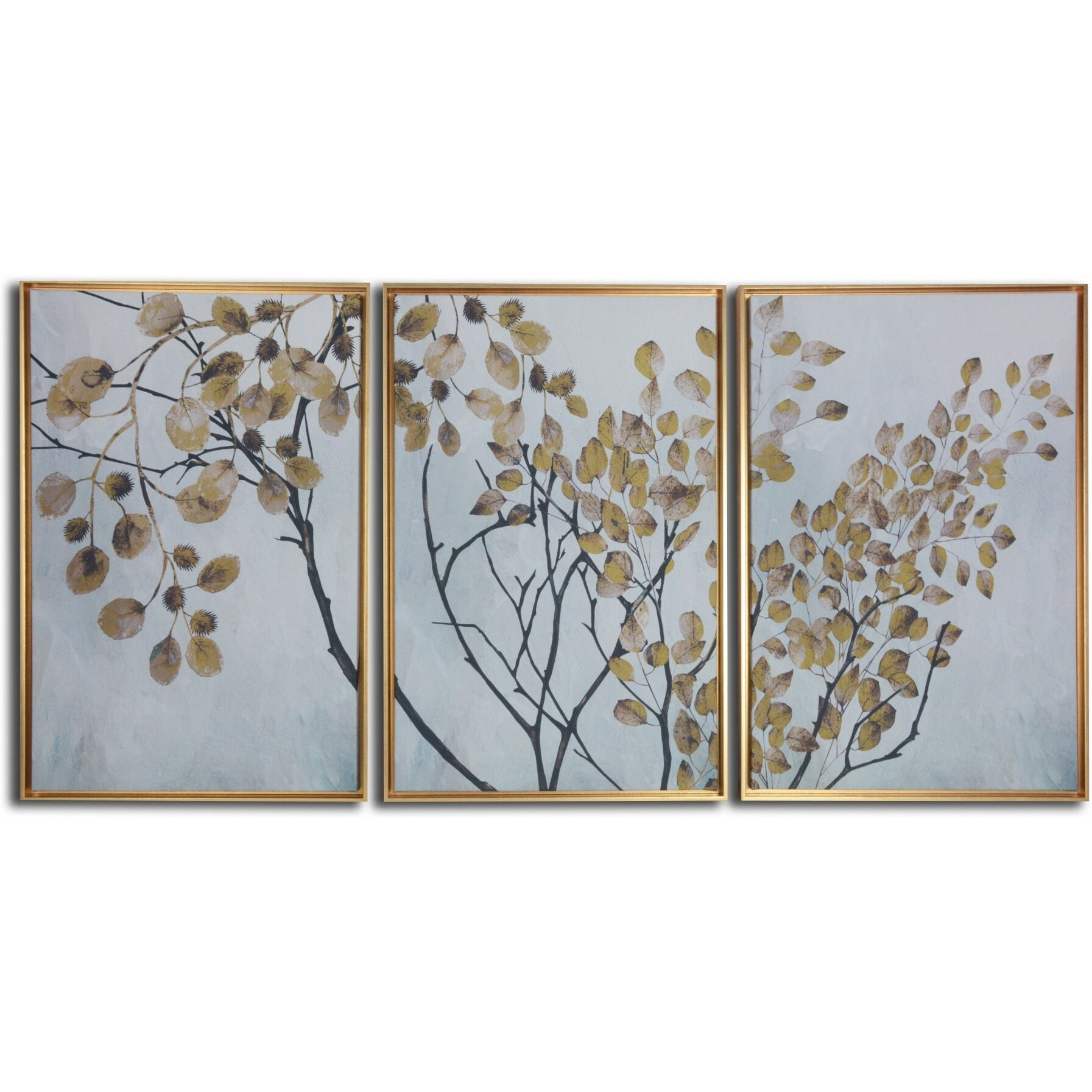 Asian Tree Branches Framed Canvas Wall Art