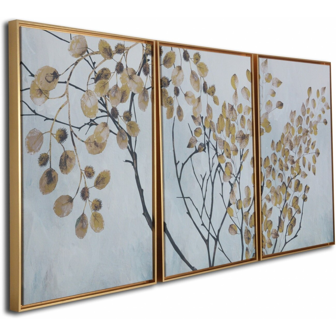 Asian Tree Branches Framed Canvas Wall Art