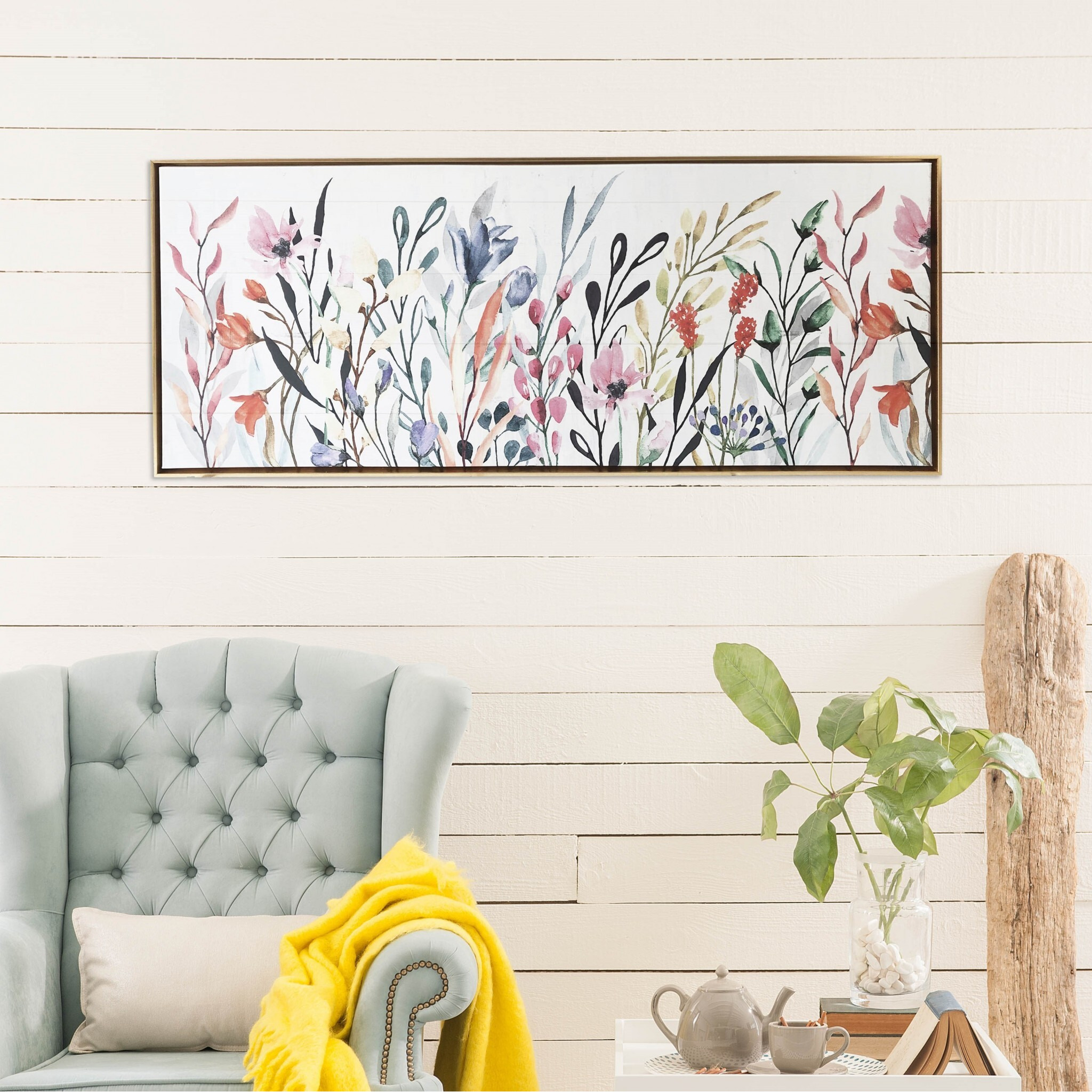 Rainbow Of Wildflowers Framed Giclee Wall Art