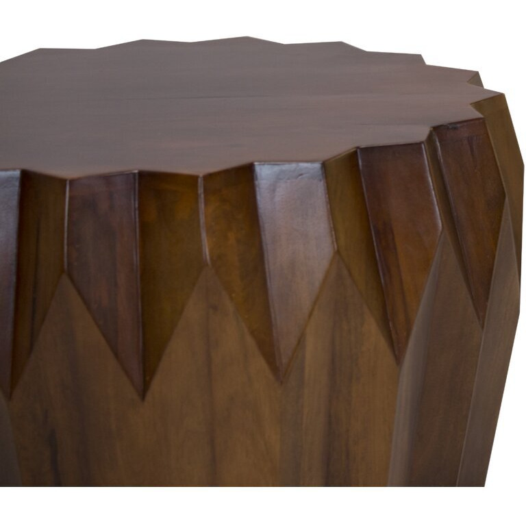 29"" Brown Solid Wood Octagon Coffee Table