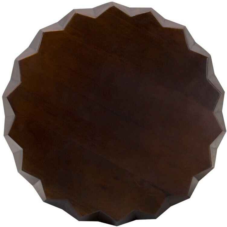 29"" Brown Solid Wood Octagon Coffee Table