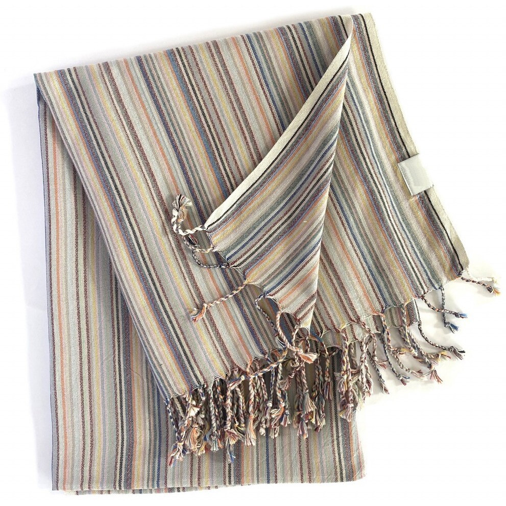 Multi Colored Striped Design Turkish Beach Blanket
