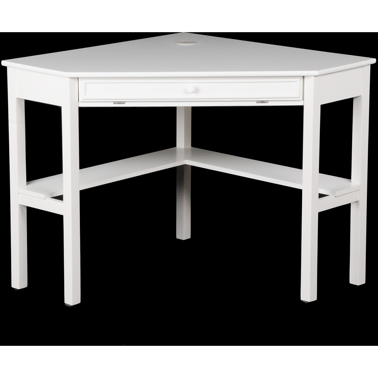 White Corner Computer Desk