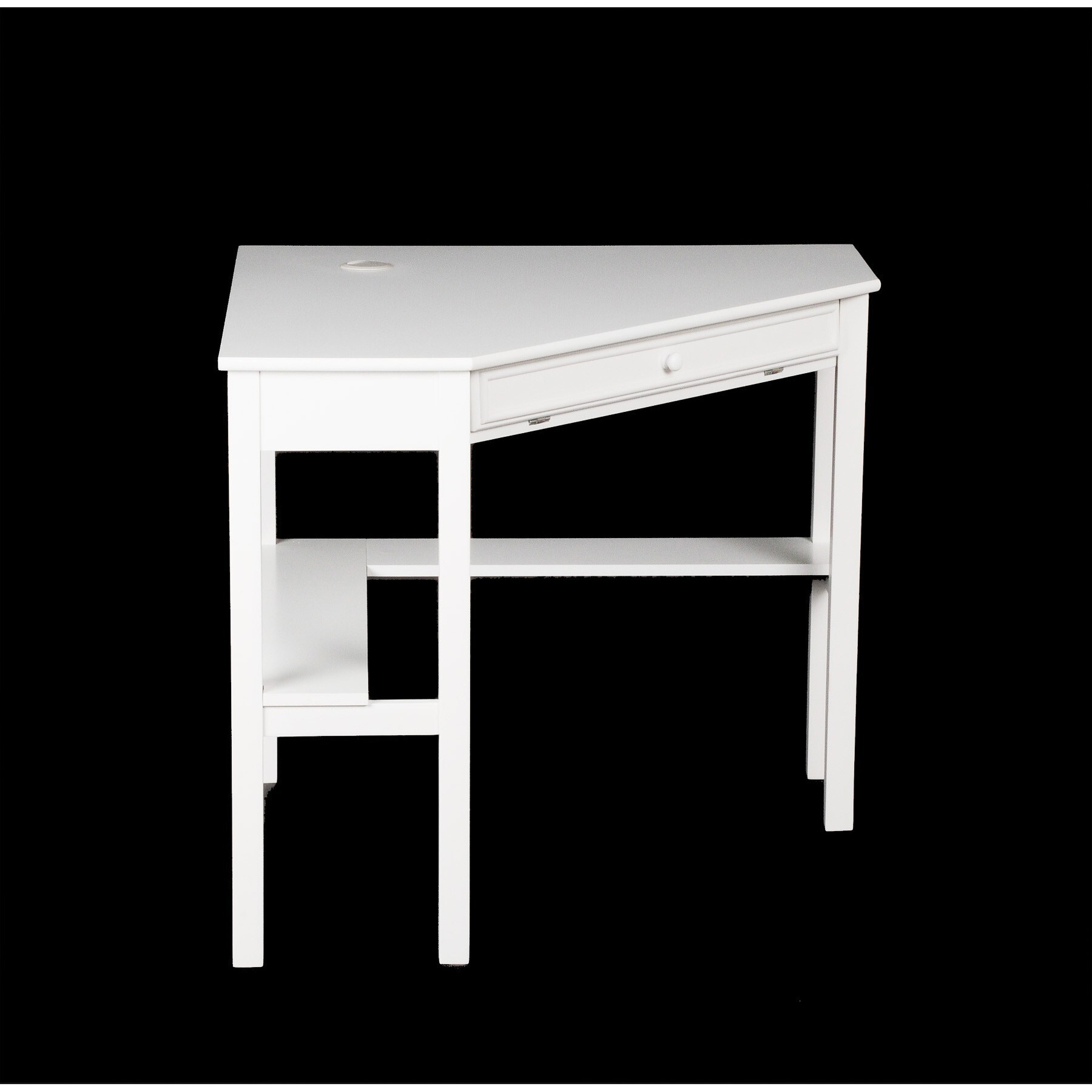White Corner Computer Desk