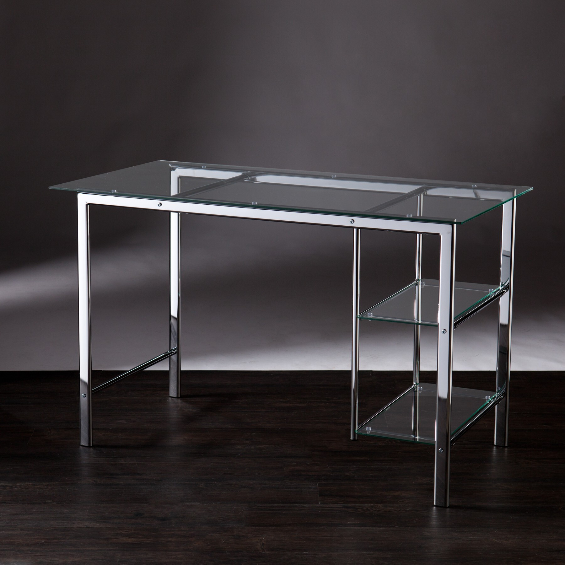 Chrome And Glass Writing Desk