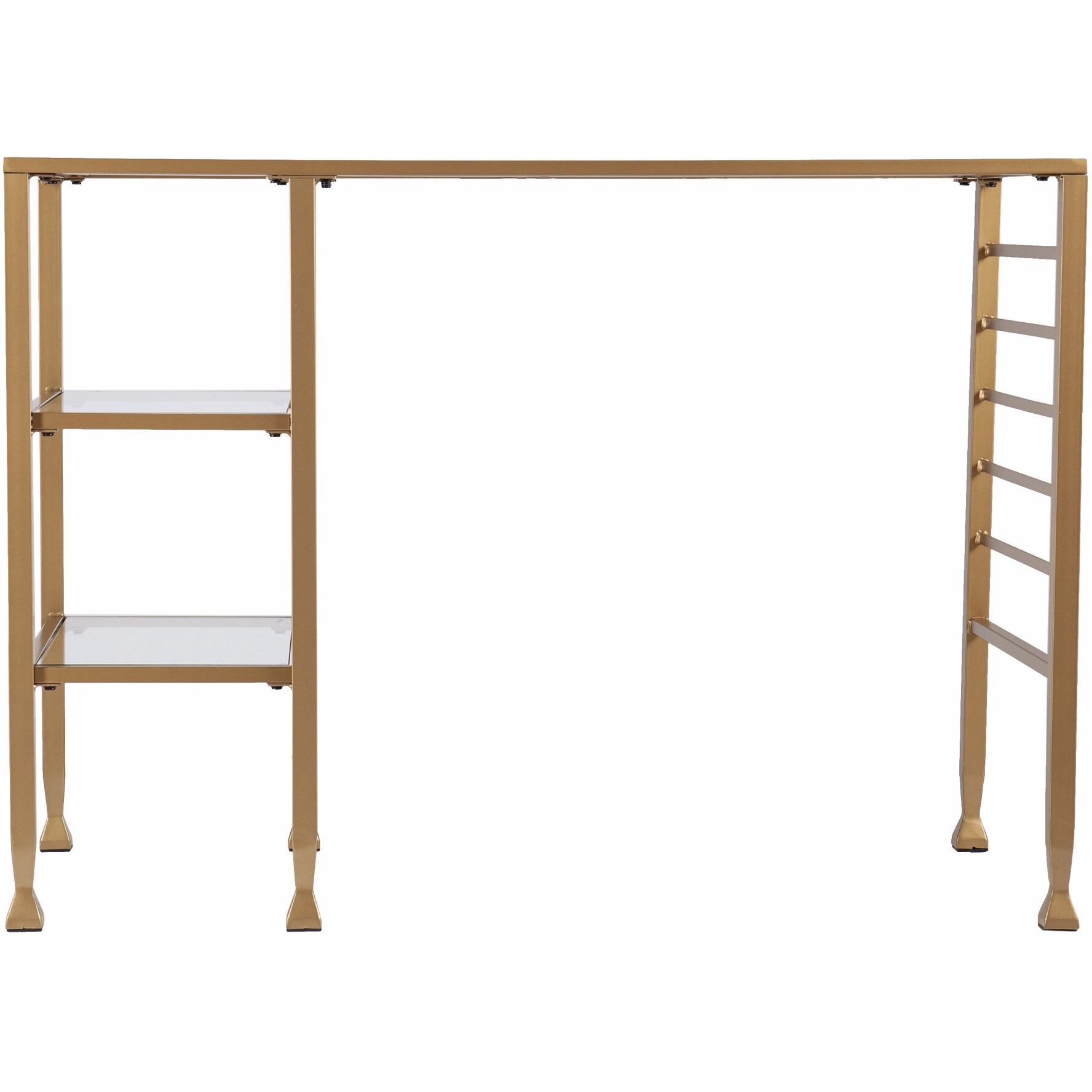 Matt Gold And Glass Writing Desk