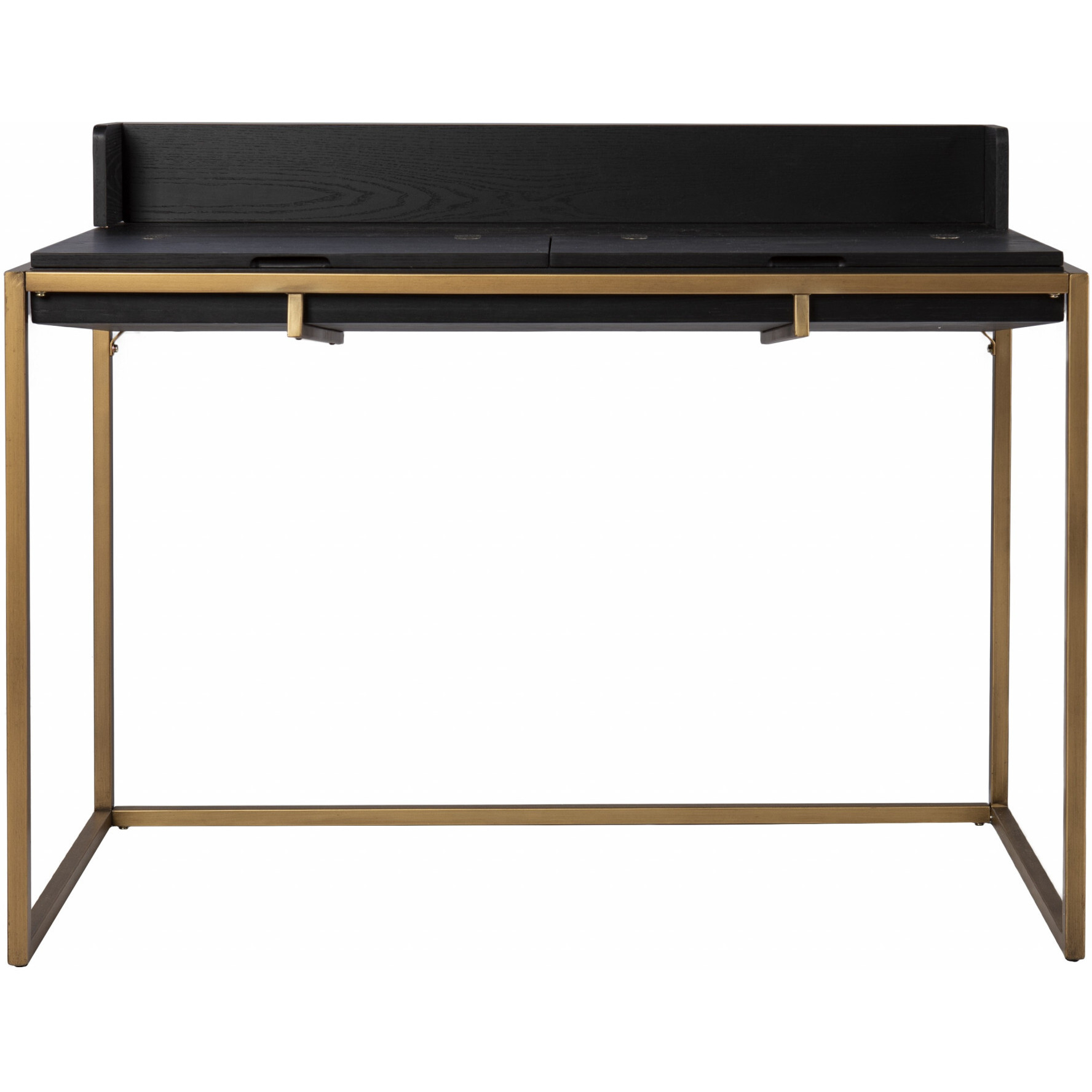 Modern Farmhouse Maple And Black Lift Top Adjustable Desk