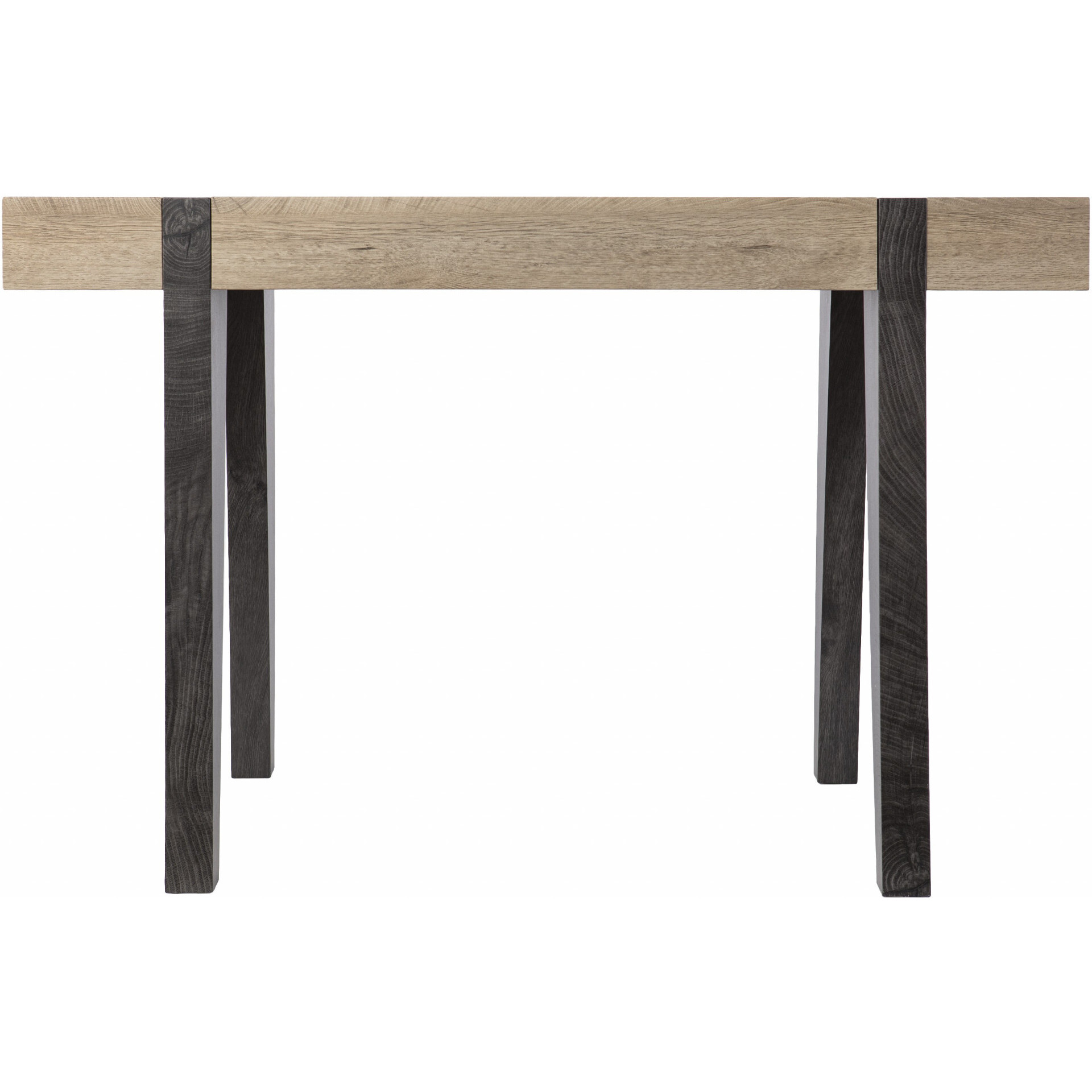 Modern Chunky Natural And Gray Wood Table Desk