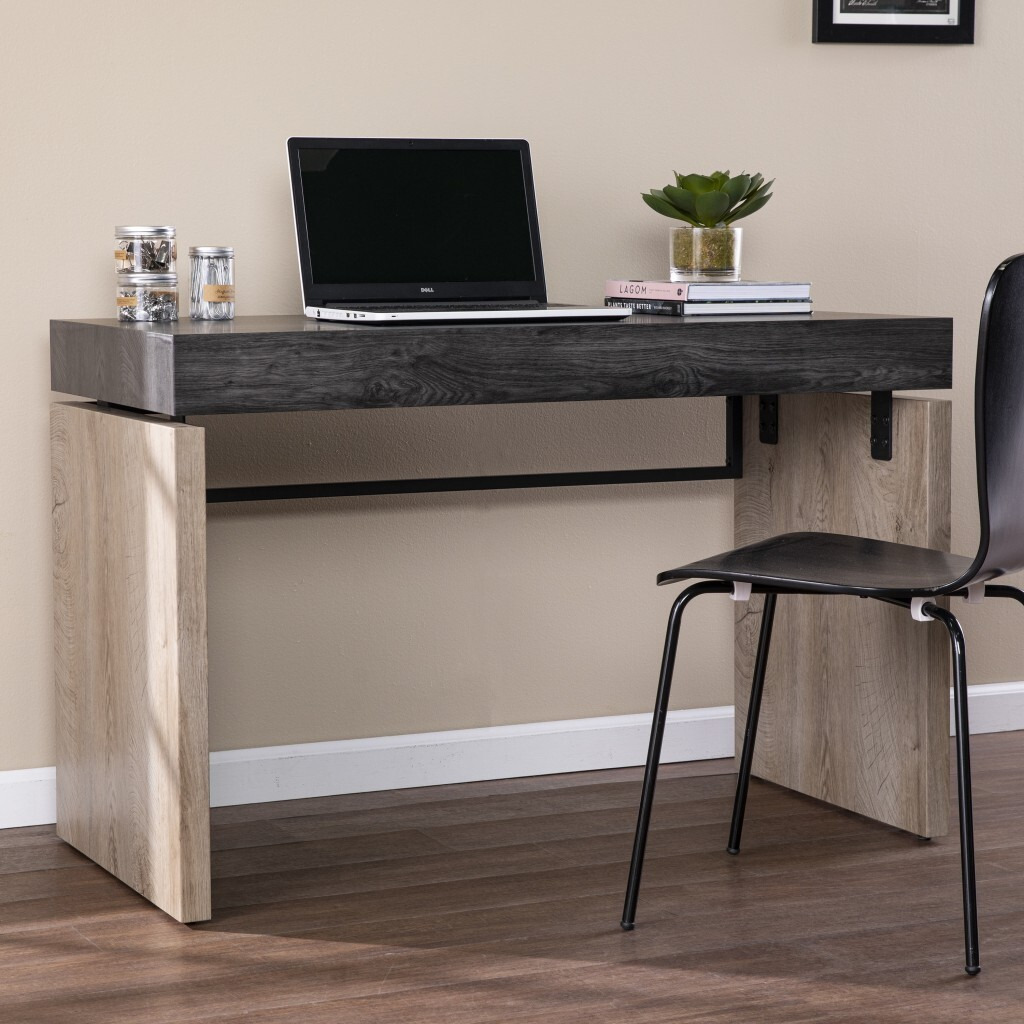 Black Wood And Iron Writing Desk