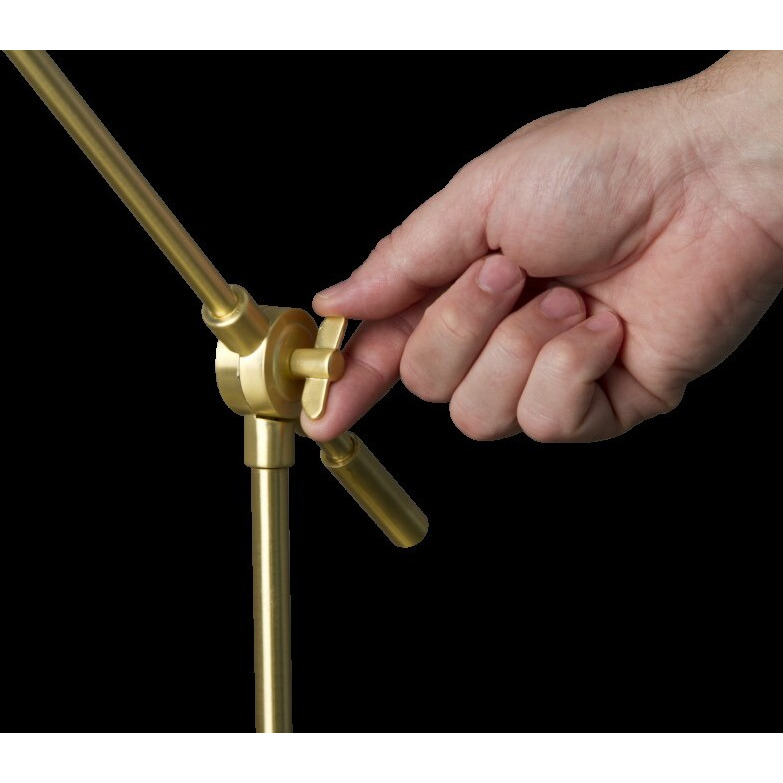 Shiny Satin Brass Led Adjustable Desk Lamp