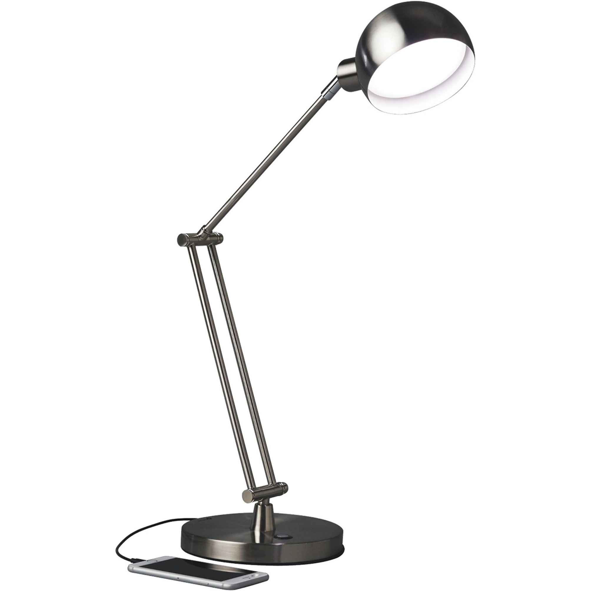 Brushed Nickel Led Adjustable Desk Lamp