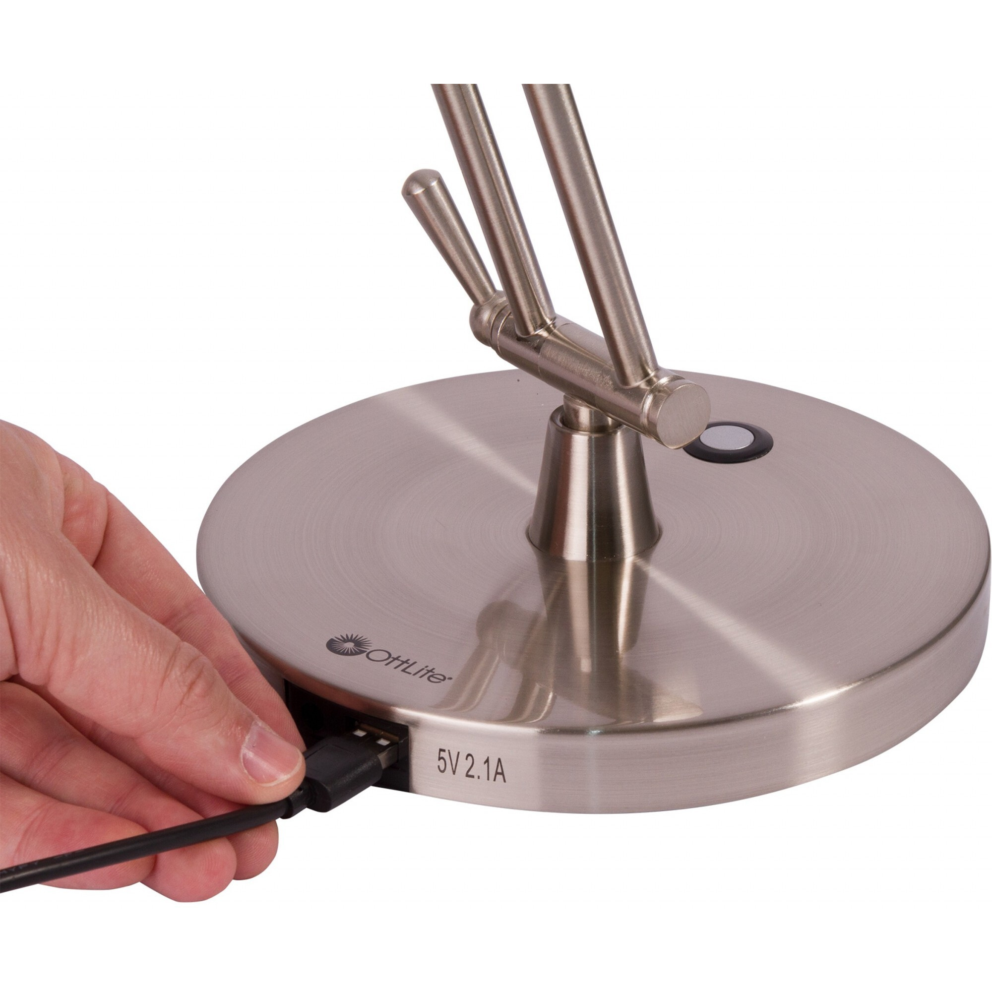 Brushed Nickel Led Adjustable Desk Lamp