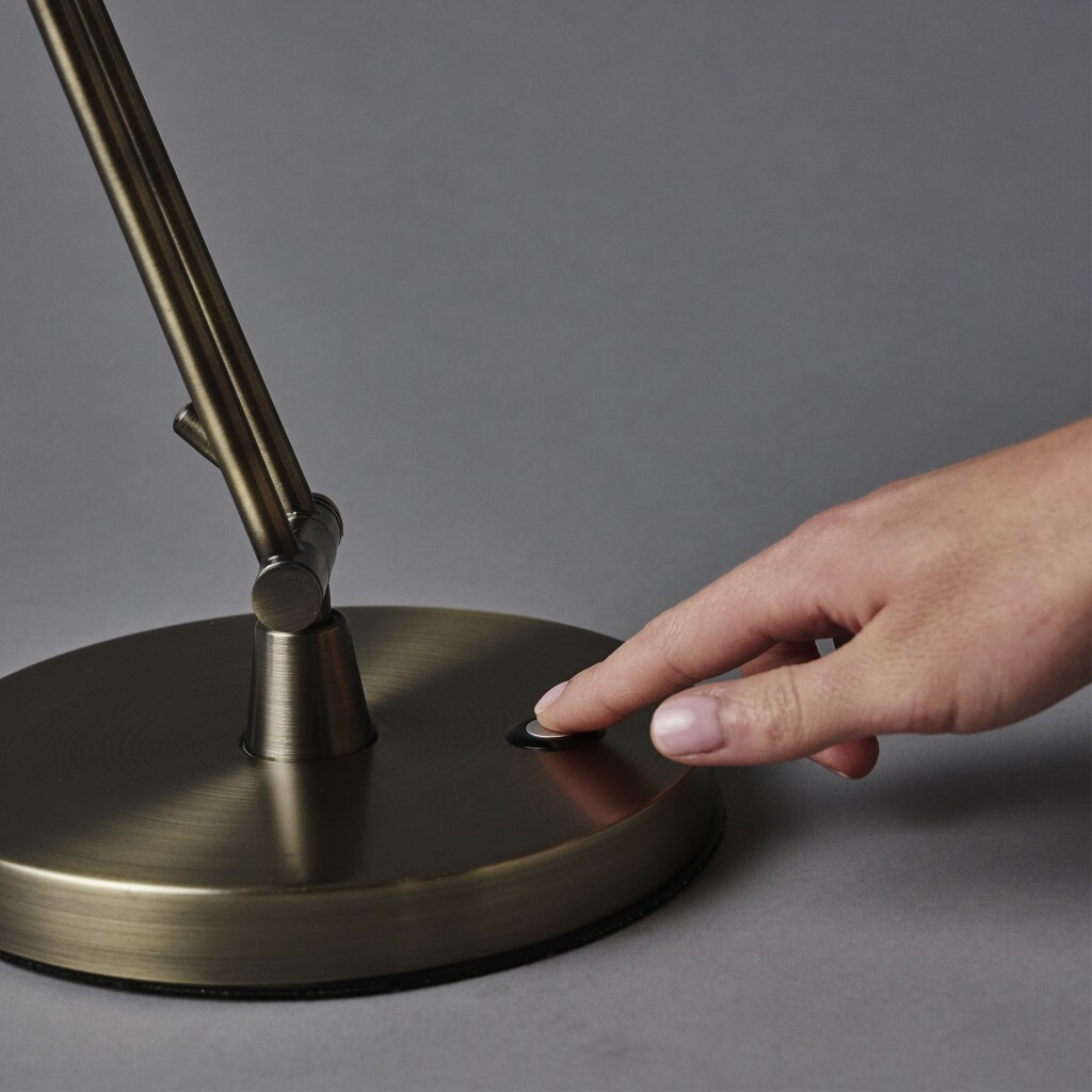 Antiqued Bronze Led Adjustable Desk Lamp