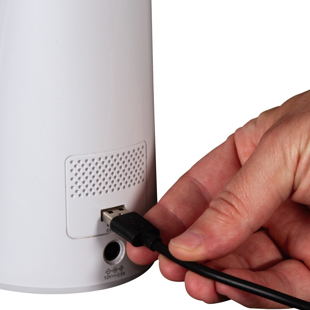 Contemporary White Sanitizing And Charging Led Desk Lamp