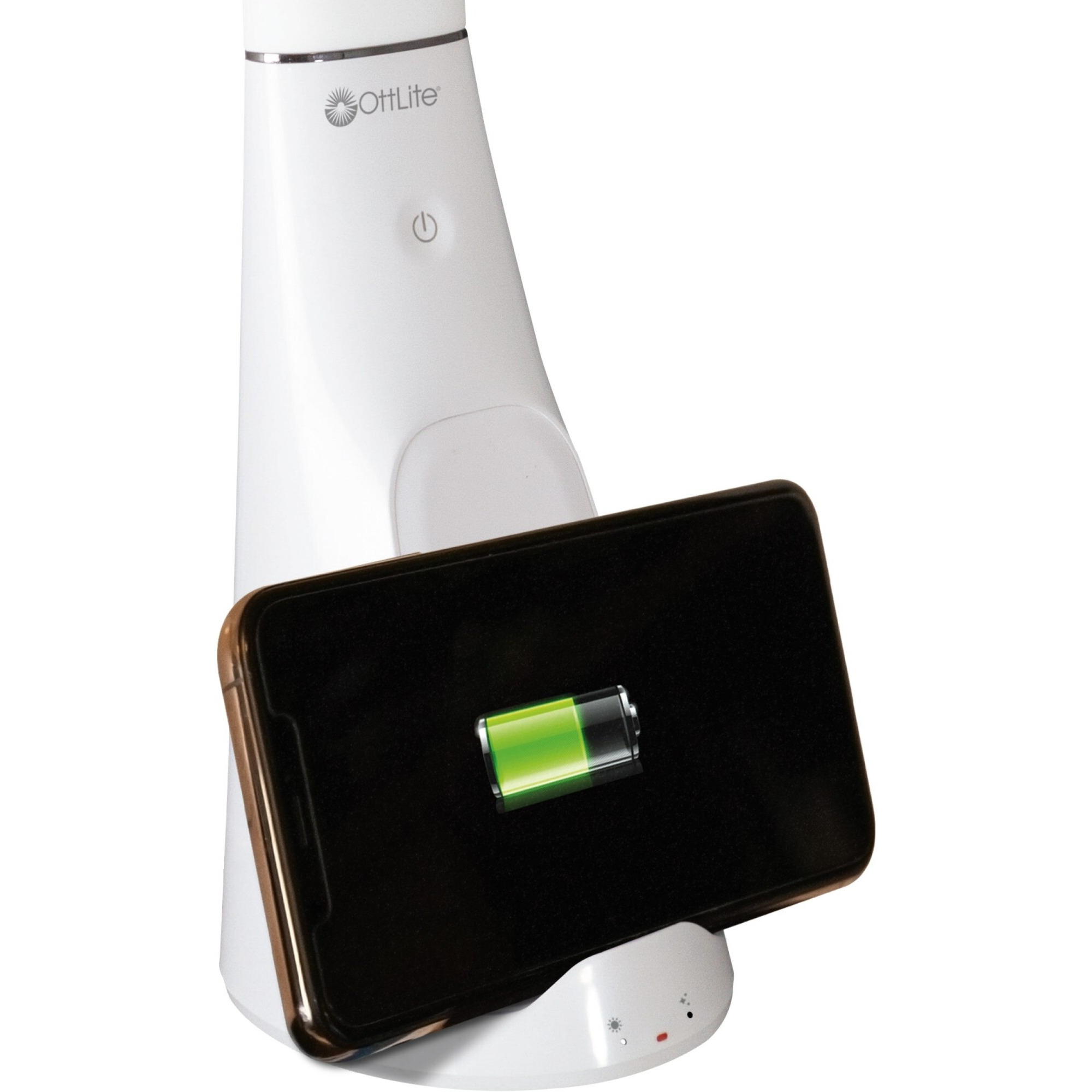 Contemporary White Sanitizing And Charging Led Desk Lamp