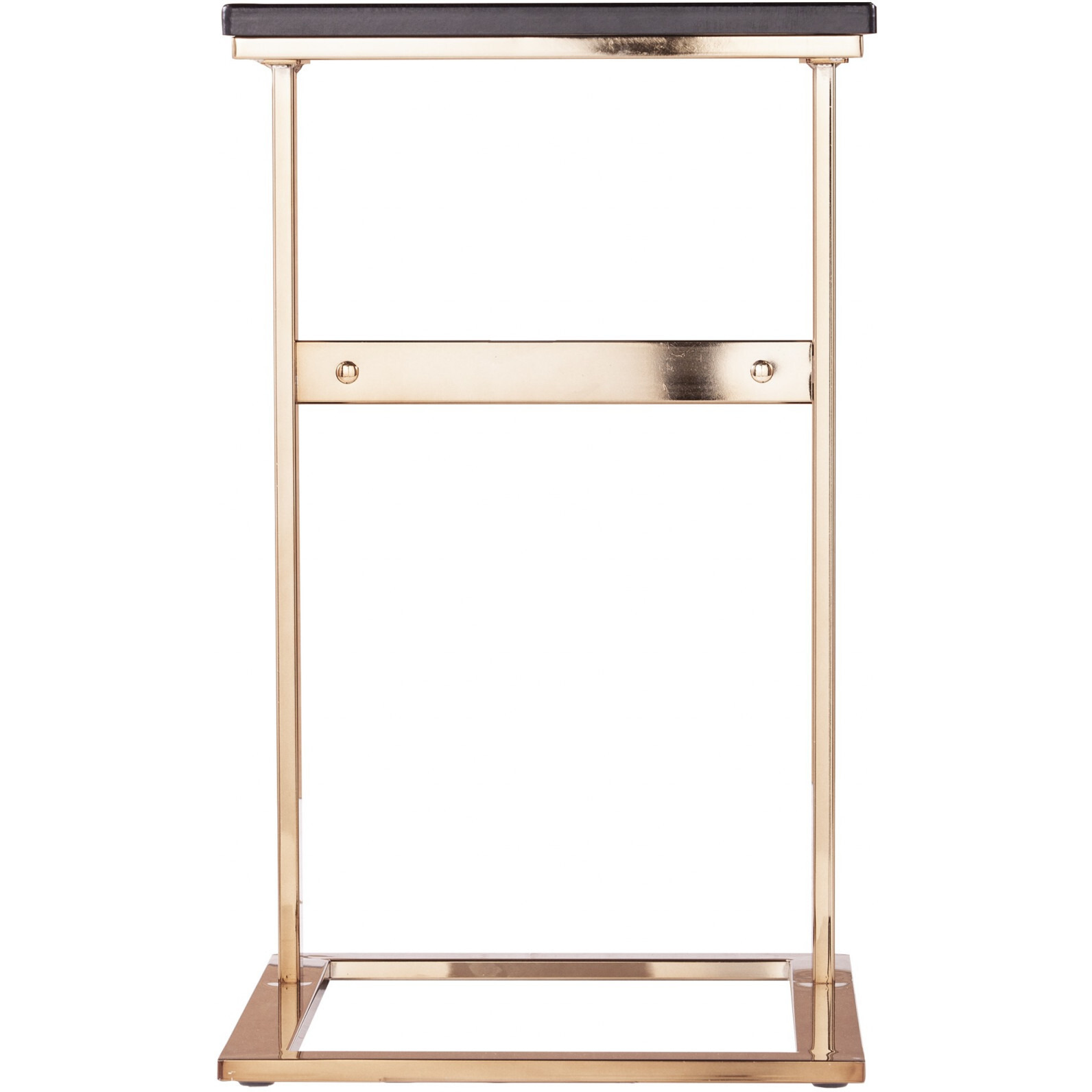 24"" Gold And Black Contemporary Rectangular End Table