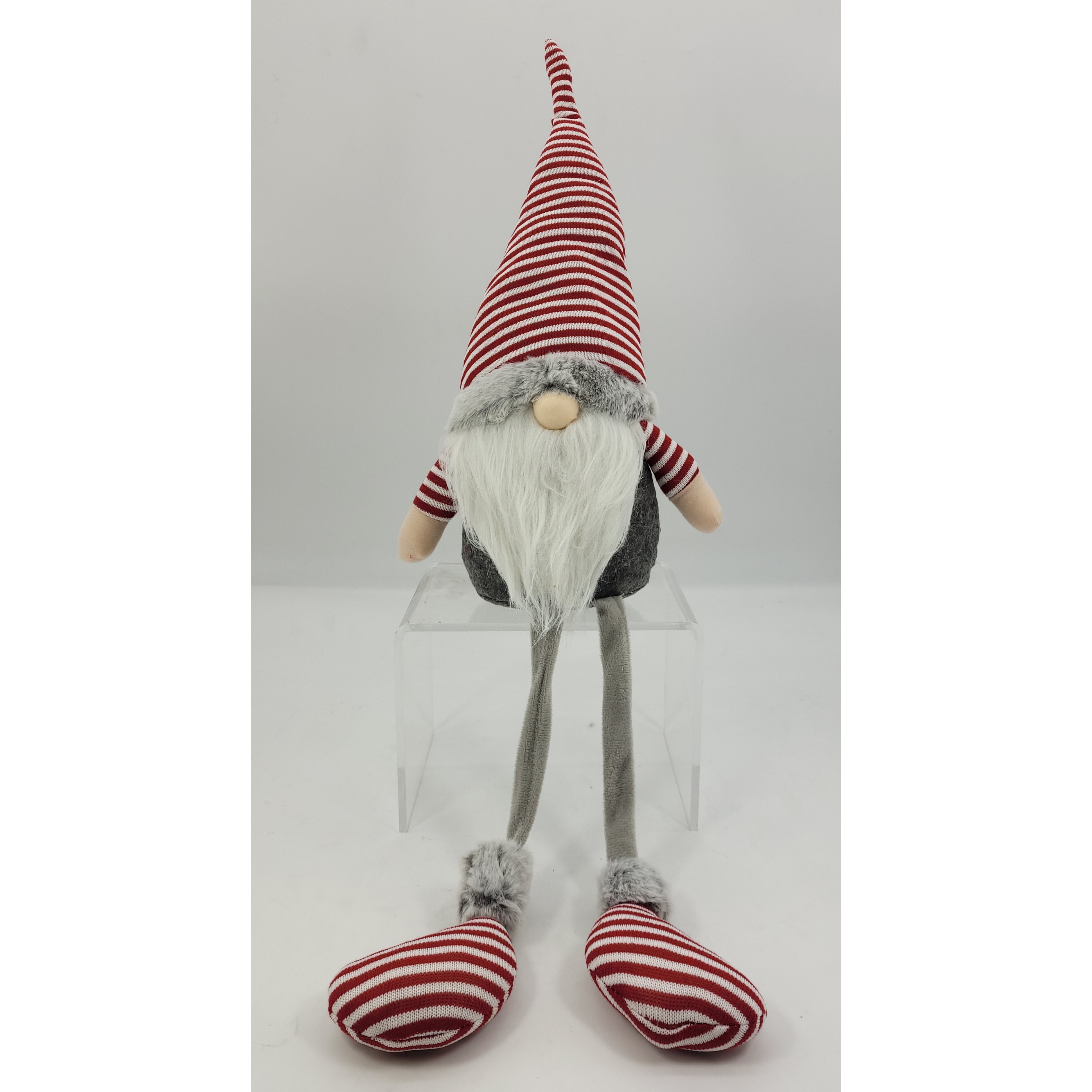 Red Stripe Sitting Gnome