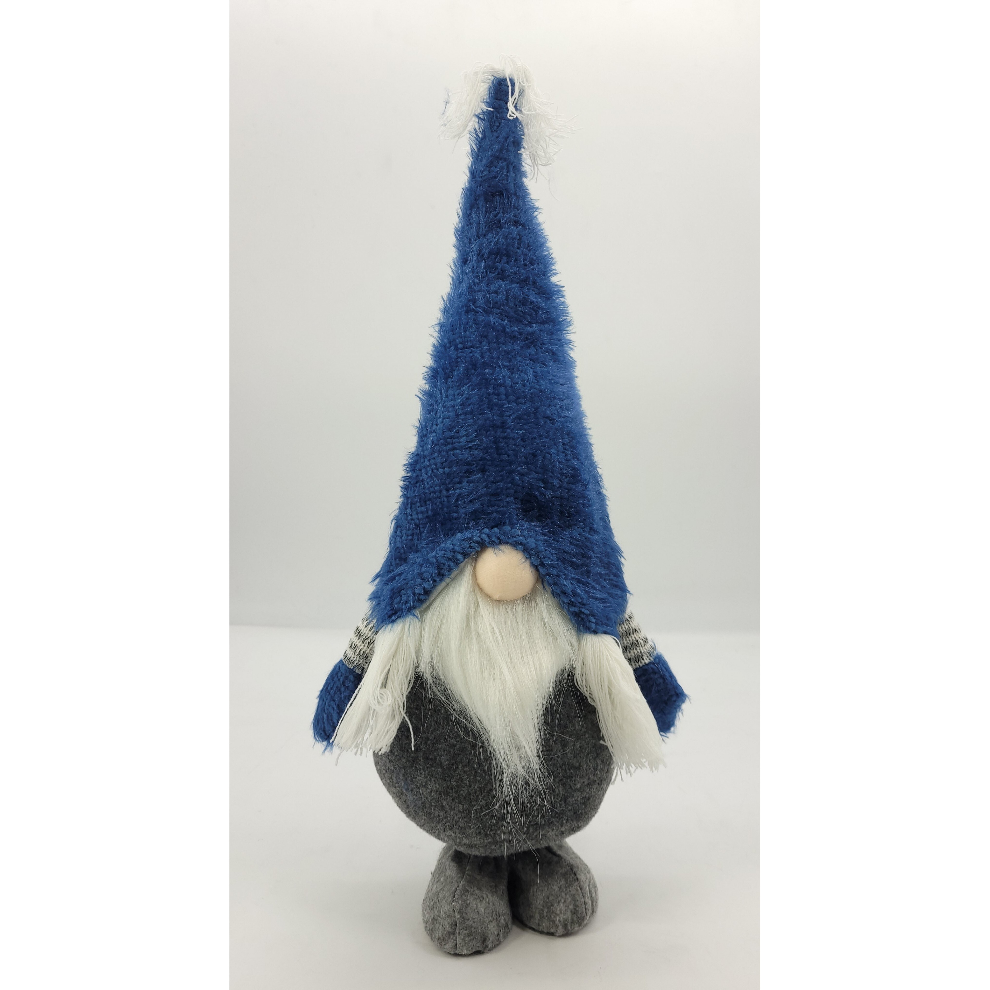 Royal Blue Fuzzy Hat Standing Gnome