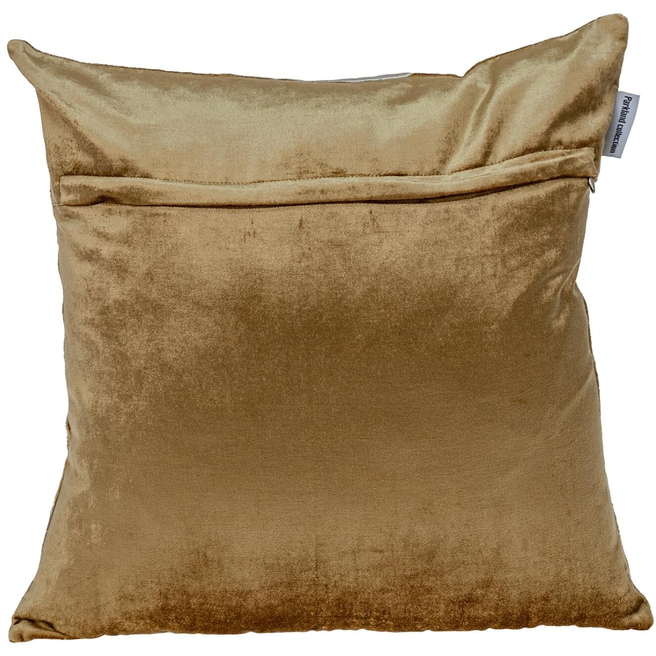 Dark Beige And Gold Lattice Velvet Throw Pillow