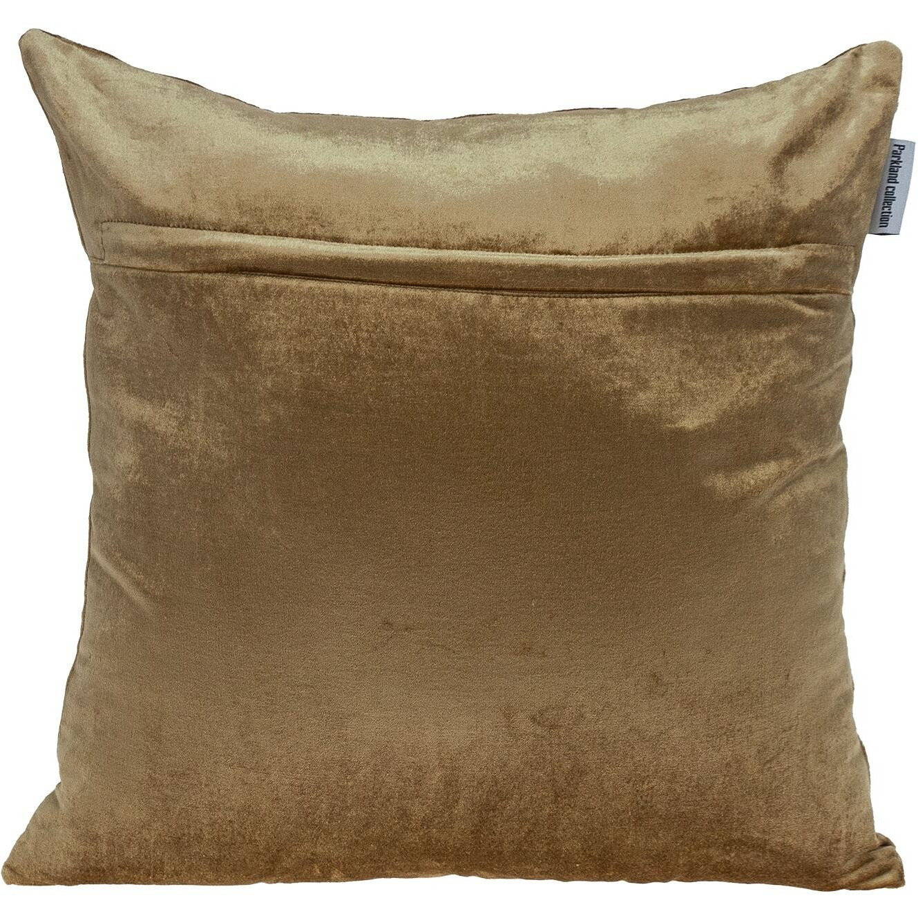 Beige And Gold Lattice Velvet Throw Pillow