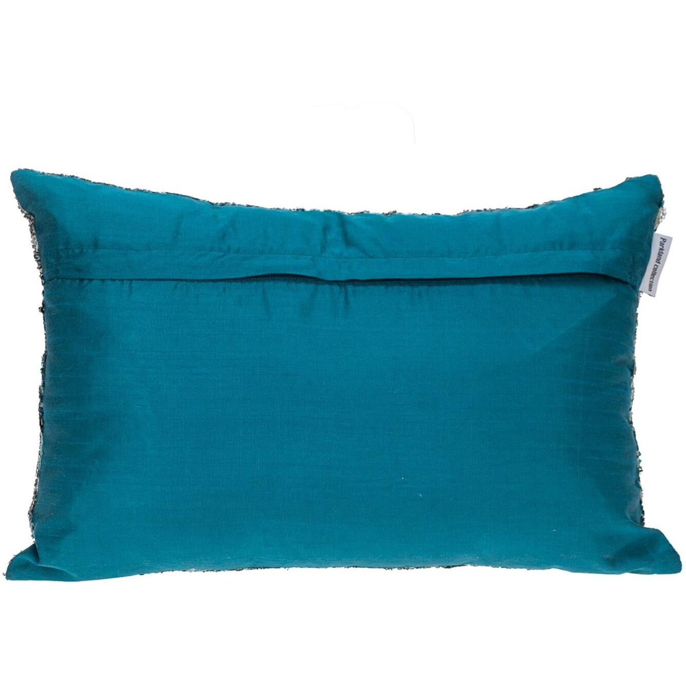 Shades Of Blue Beaded Embroidery Decorative Throw Pillow
