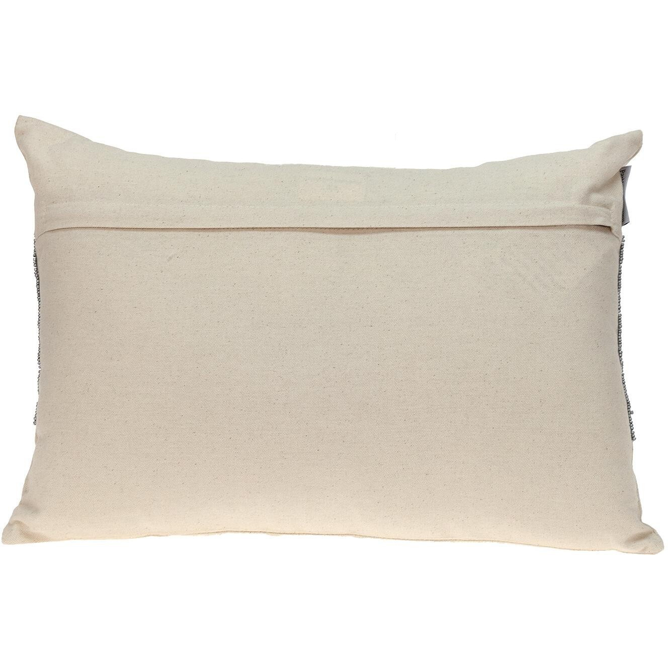 Glam Beige With Silver Sequins Lumbar Throw Pillow
