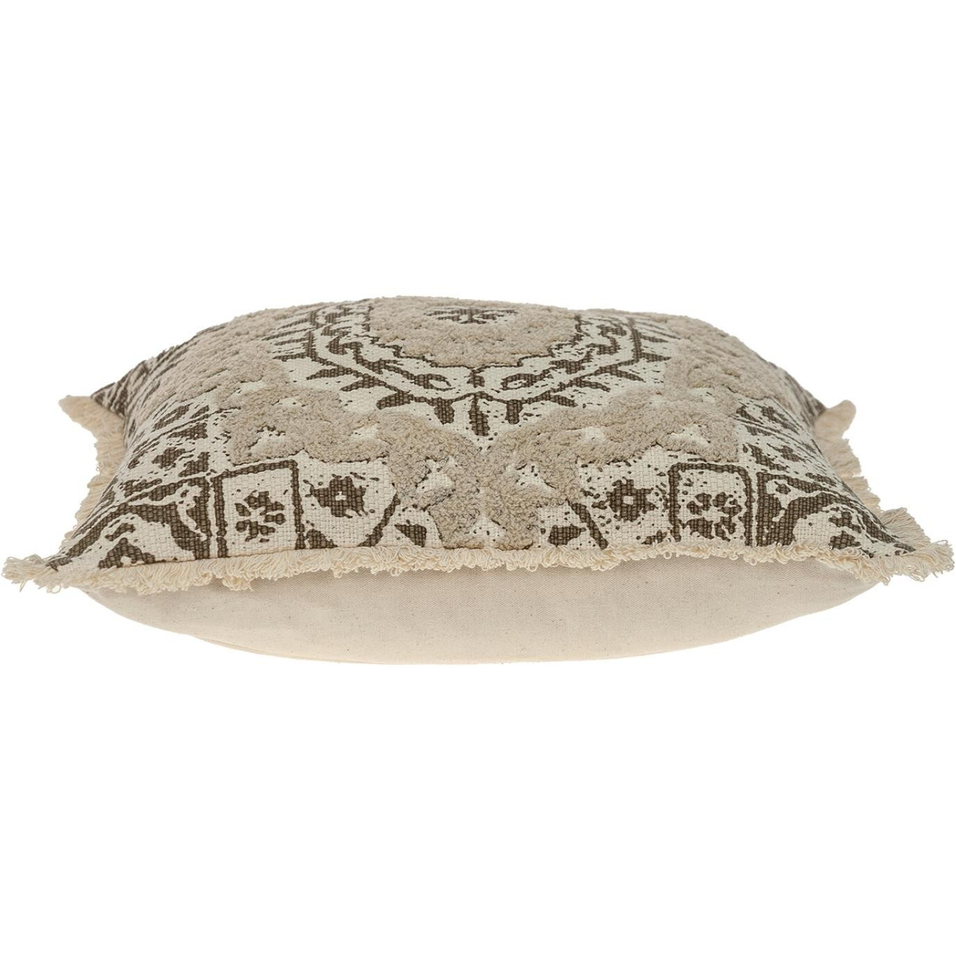 Boho Garland Beige And Brown Decorative Accent Pillow