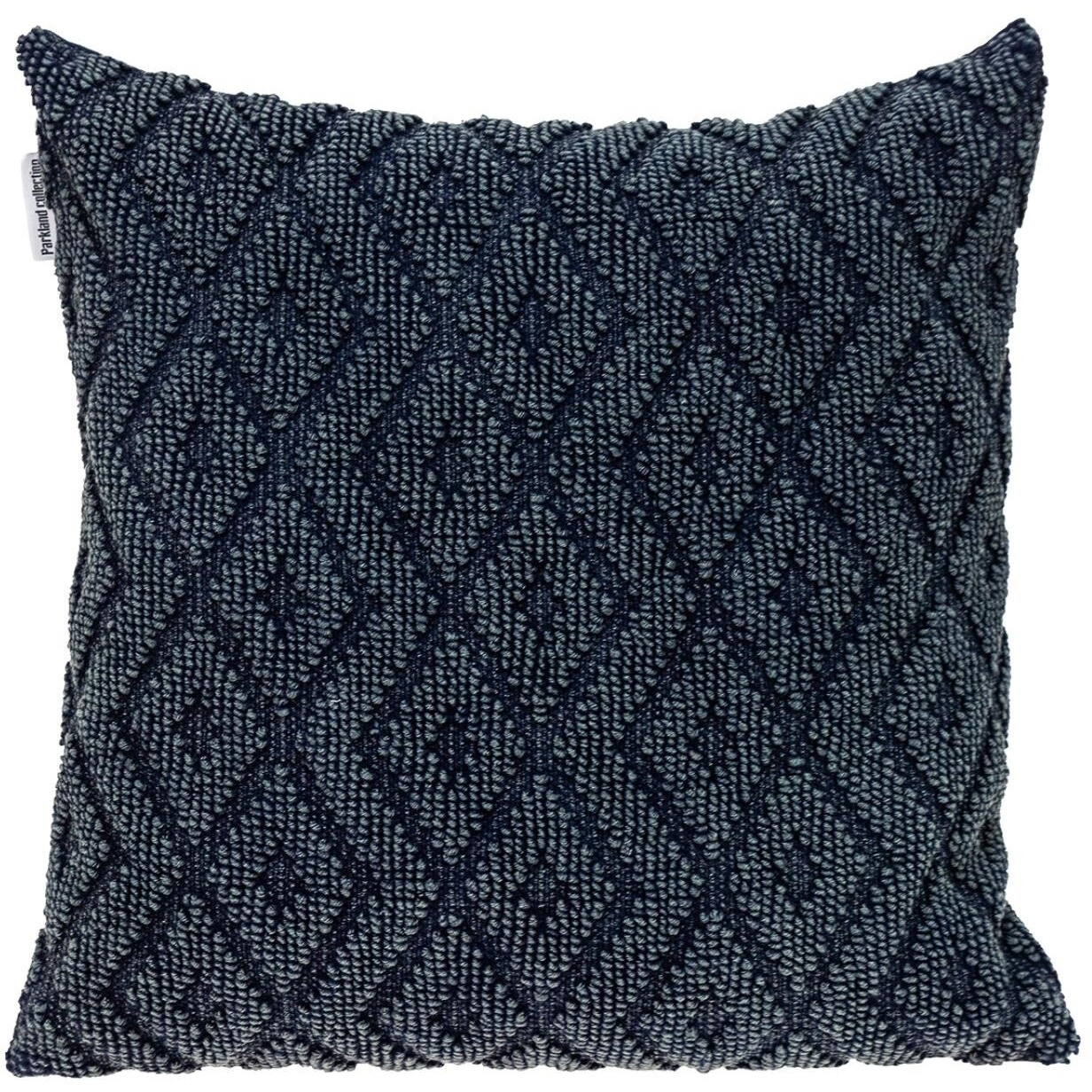 Jacquard Diamond Pattern Decorative Navy Throw Pillow
