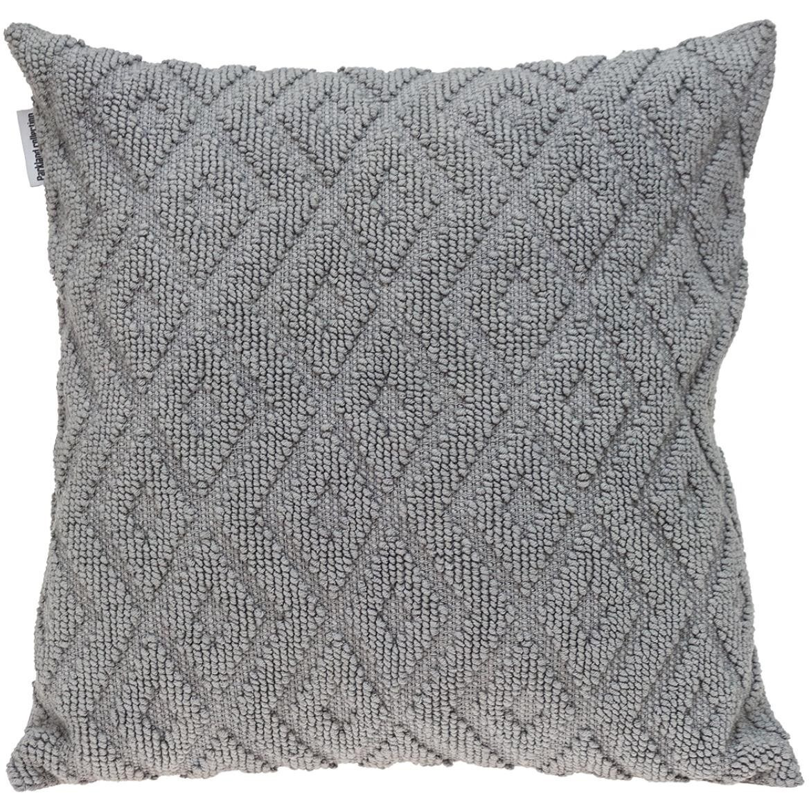 Jacquard Diamond Pattern Decorative Gray Throw Pillow