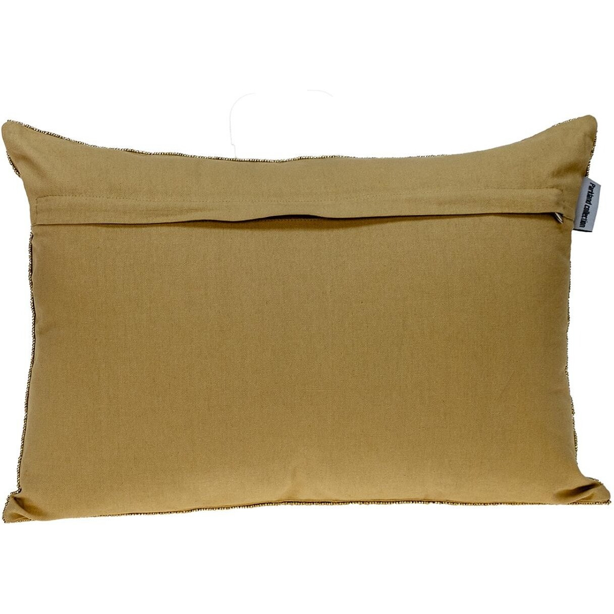 Shimmering Metallic Gold Beaded Luxury Throw Pillow