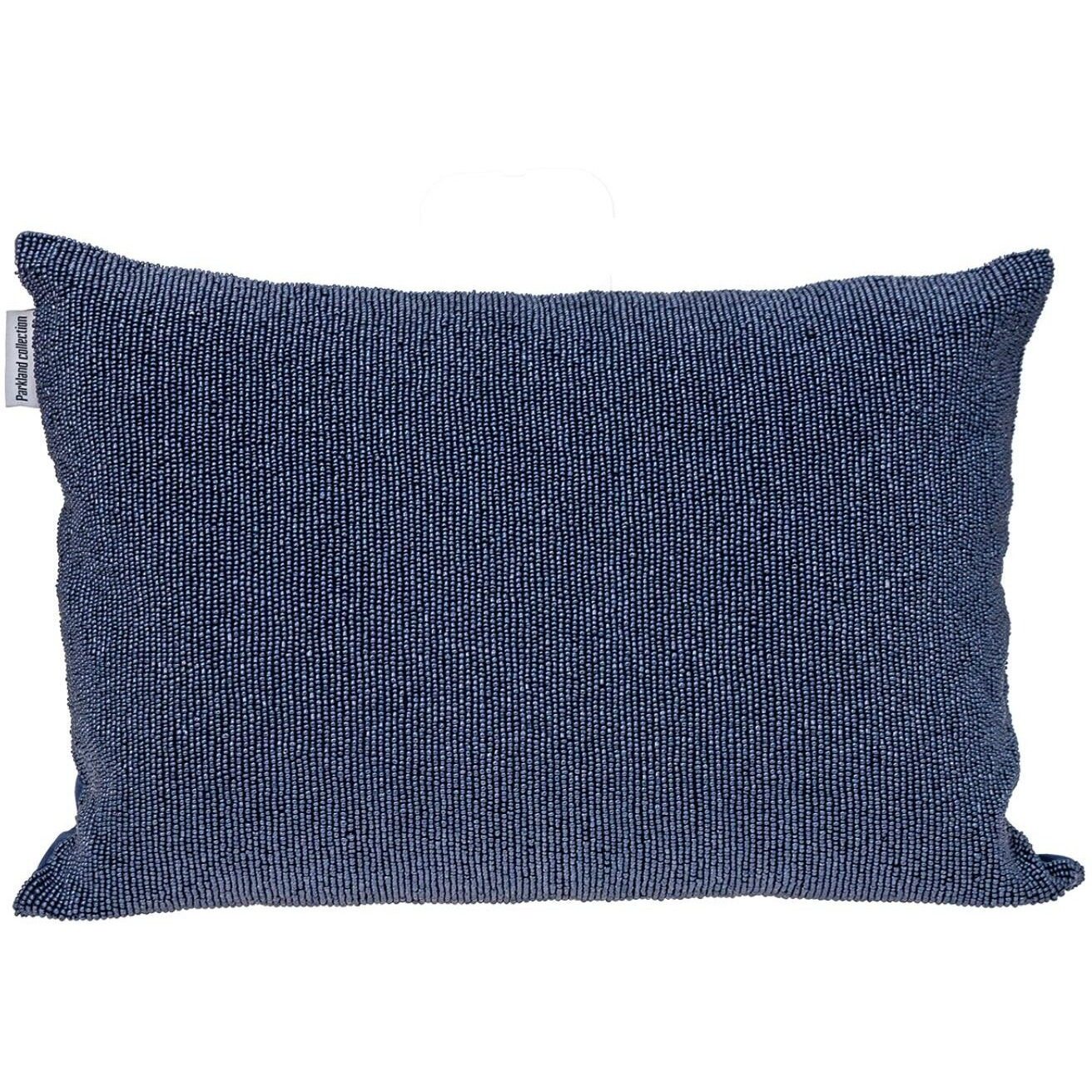 Shimmering Blue Beaded Luxury Throw Pillow
