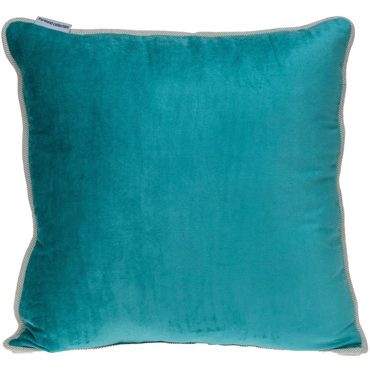 Reversible Royal And Aqua Square Velvet Throw Pillow