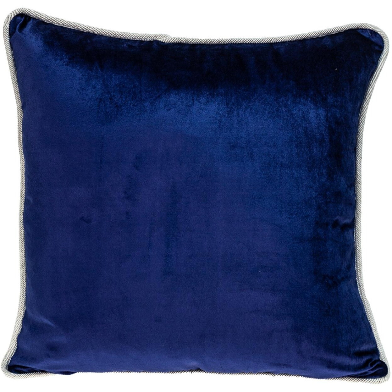 Reversible Royal And Aqua Square Velvet Throw Pillow