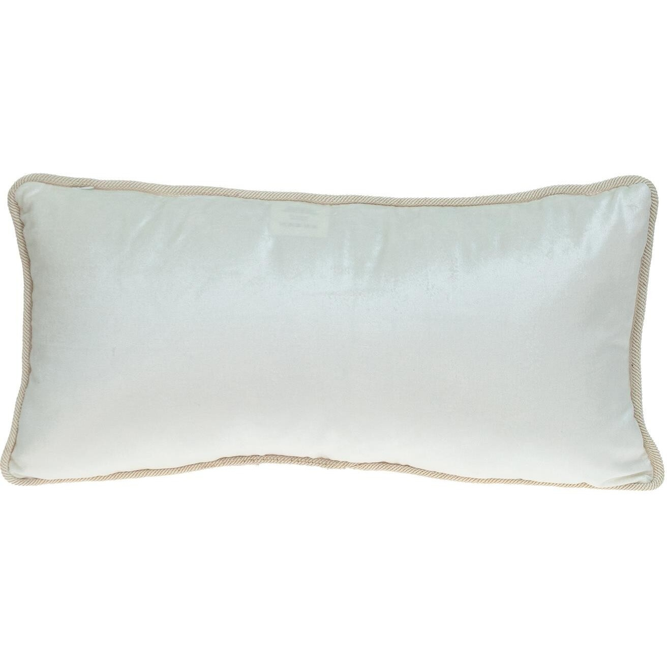 Reversible Ivory And Pink Lumbar Velvet Throw Pillow
