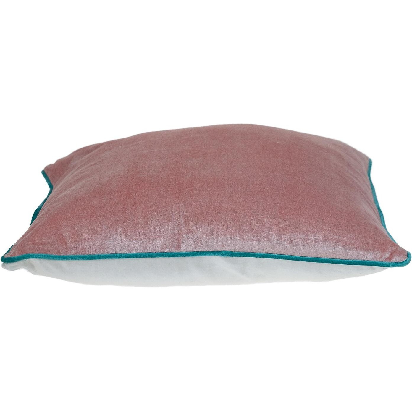 Pink And White Reversible Velvet Throw Pillow