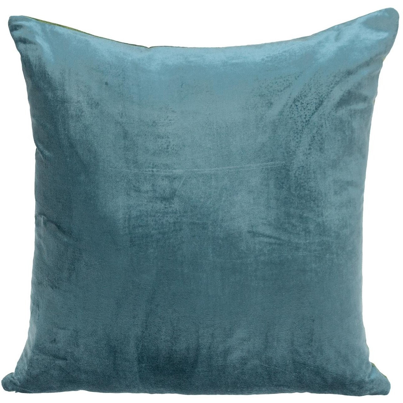 Green And Teal Dual Solid Color Reversible Throw Pillow