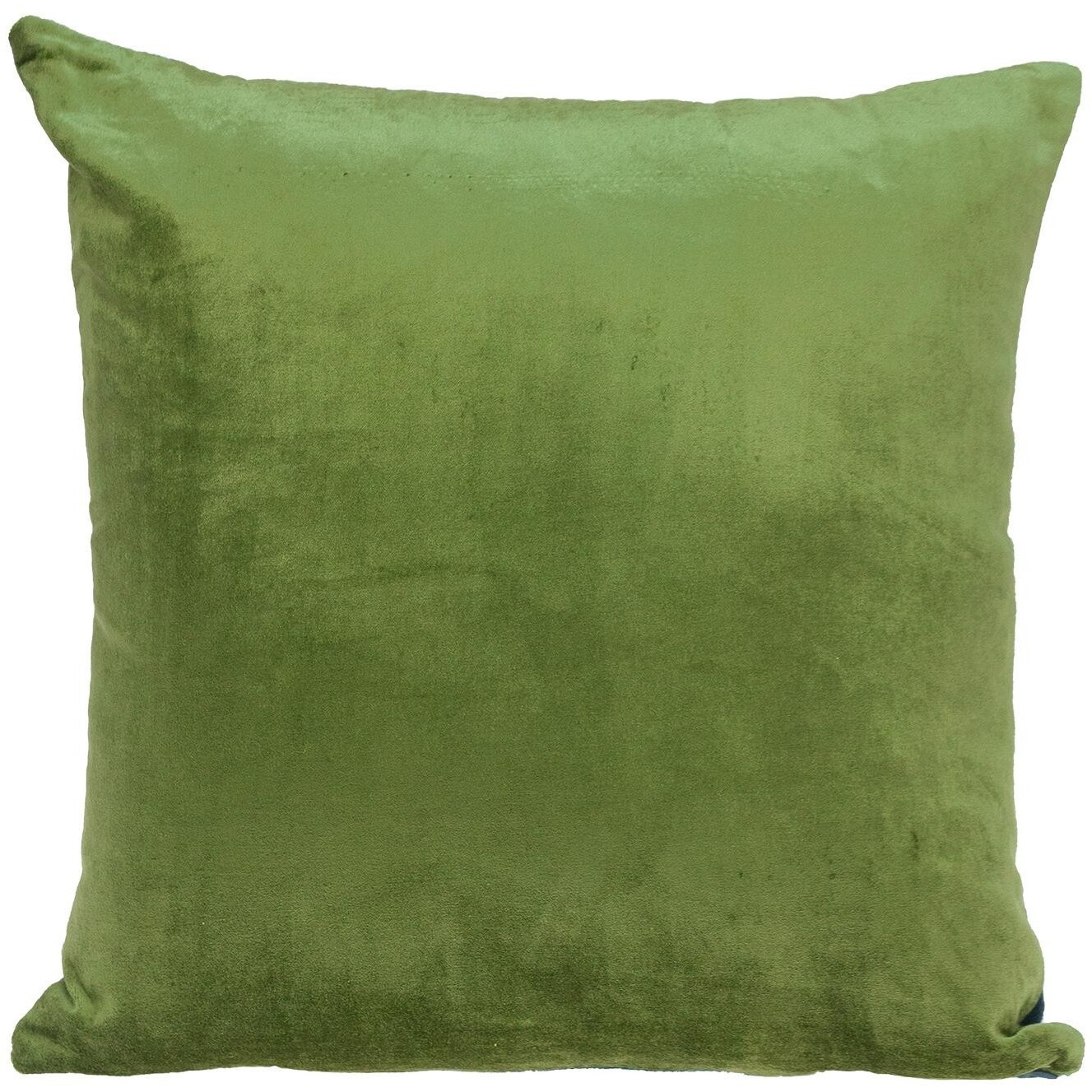 Green And Teal Dual Solid Color Reversible Throw Pillow