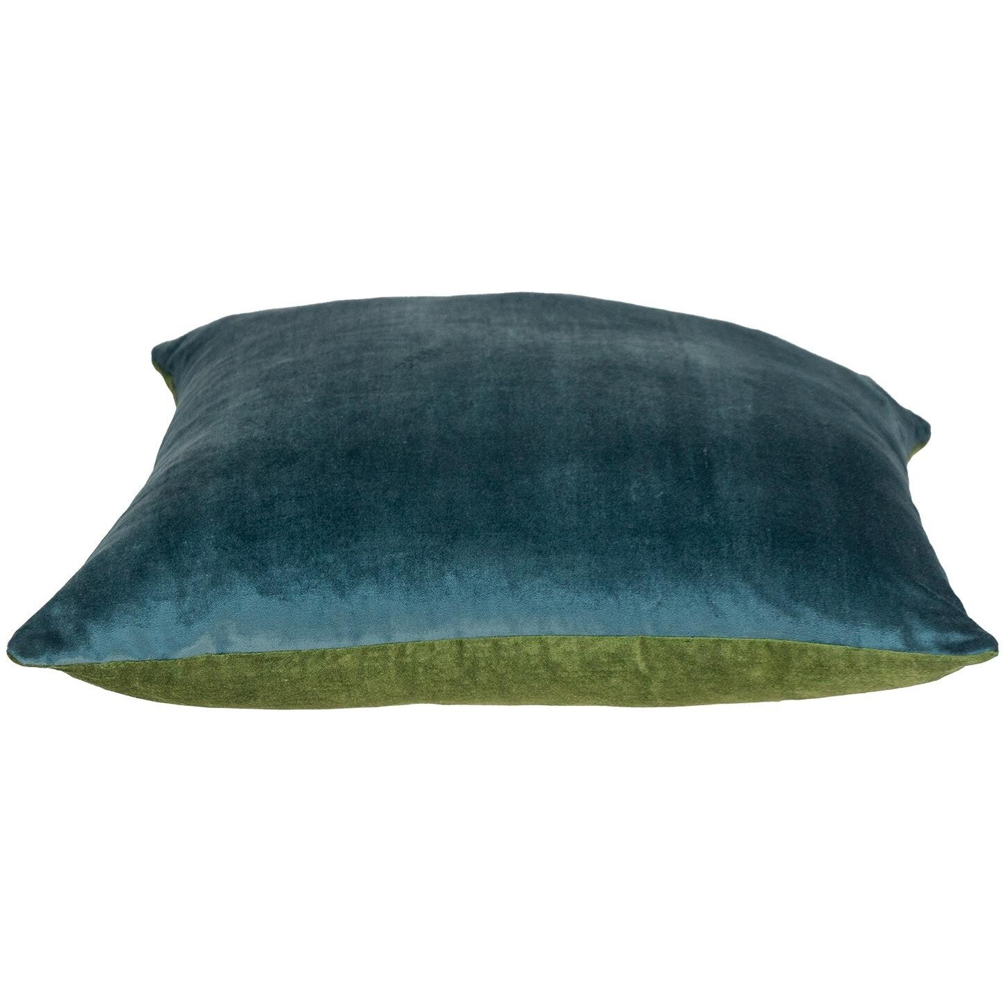 Green And Teal Dual Solid Color Reversible Throw Pillow