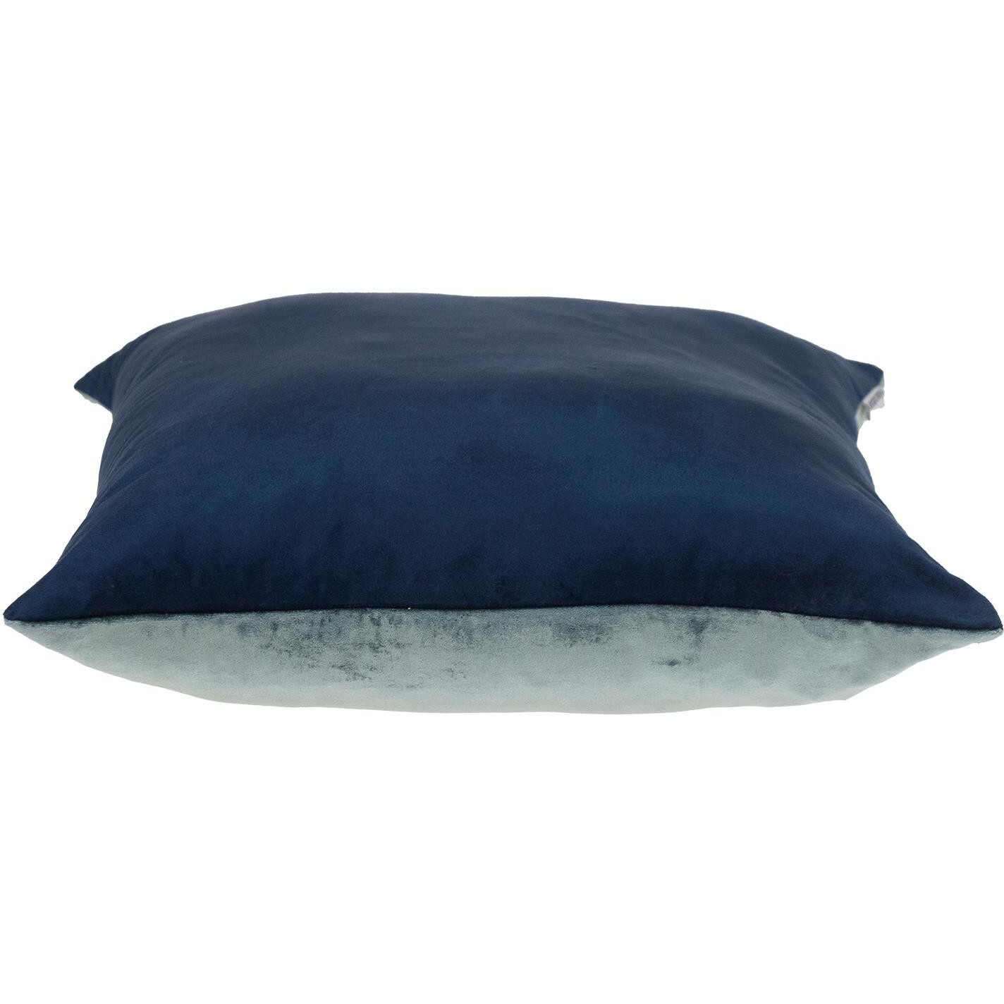 Navy And Gray Dual Solid Color Reversible Throw Pillow