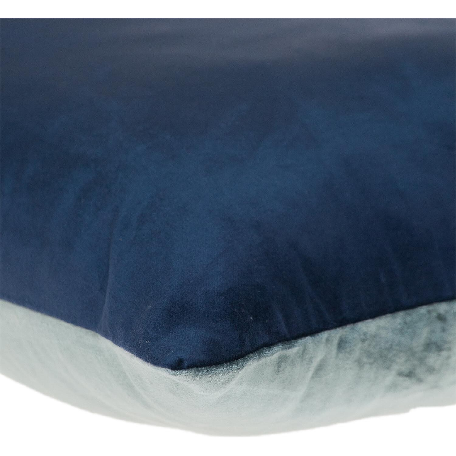 Navy And Gray Dual Solid Color Reversible Throw Pillow