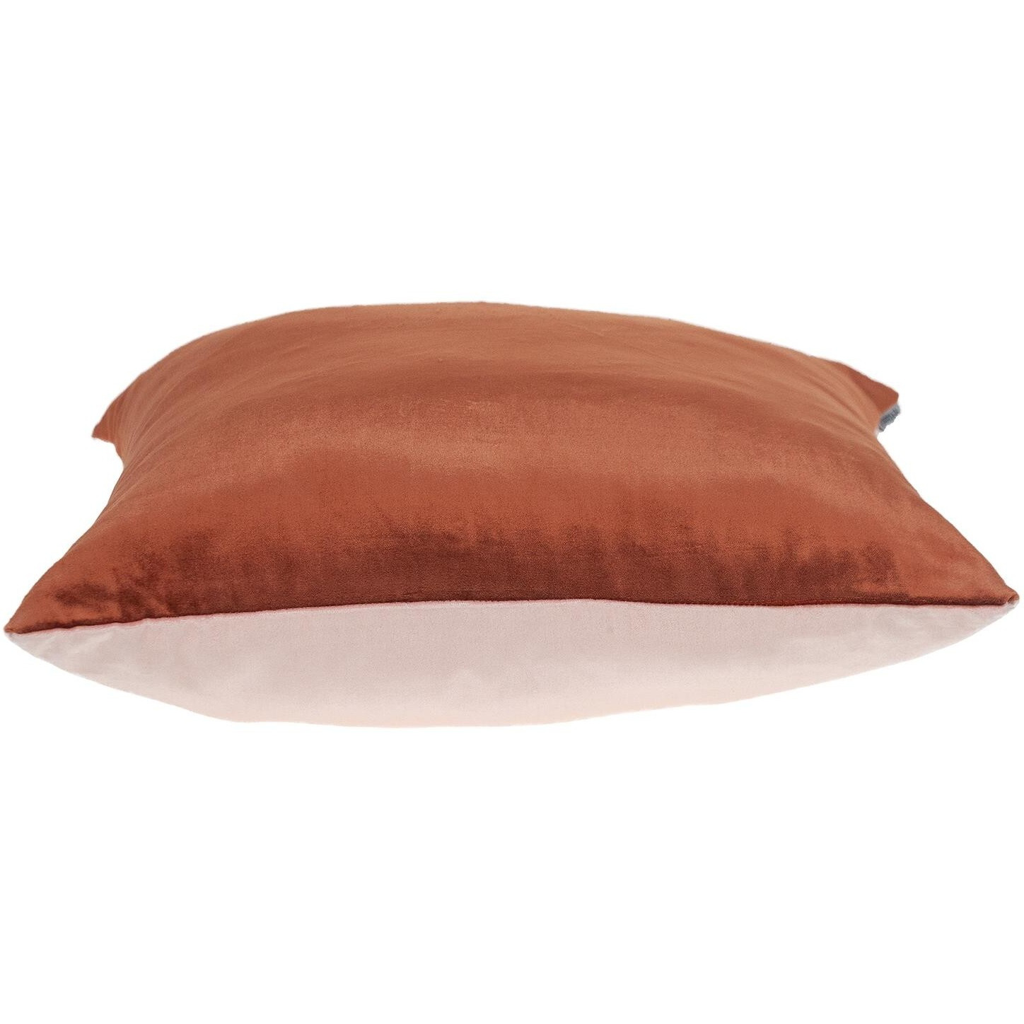 Brown And Pink Dual Solid Color Reversible Throw Pillow