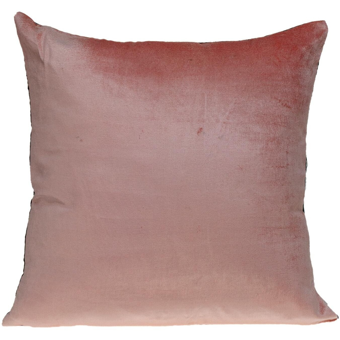 Dark Gray And Pink Dual Solid Color Reversible Throw Pillow