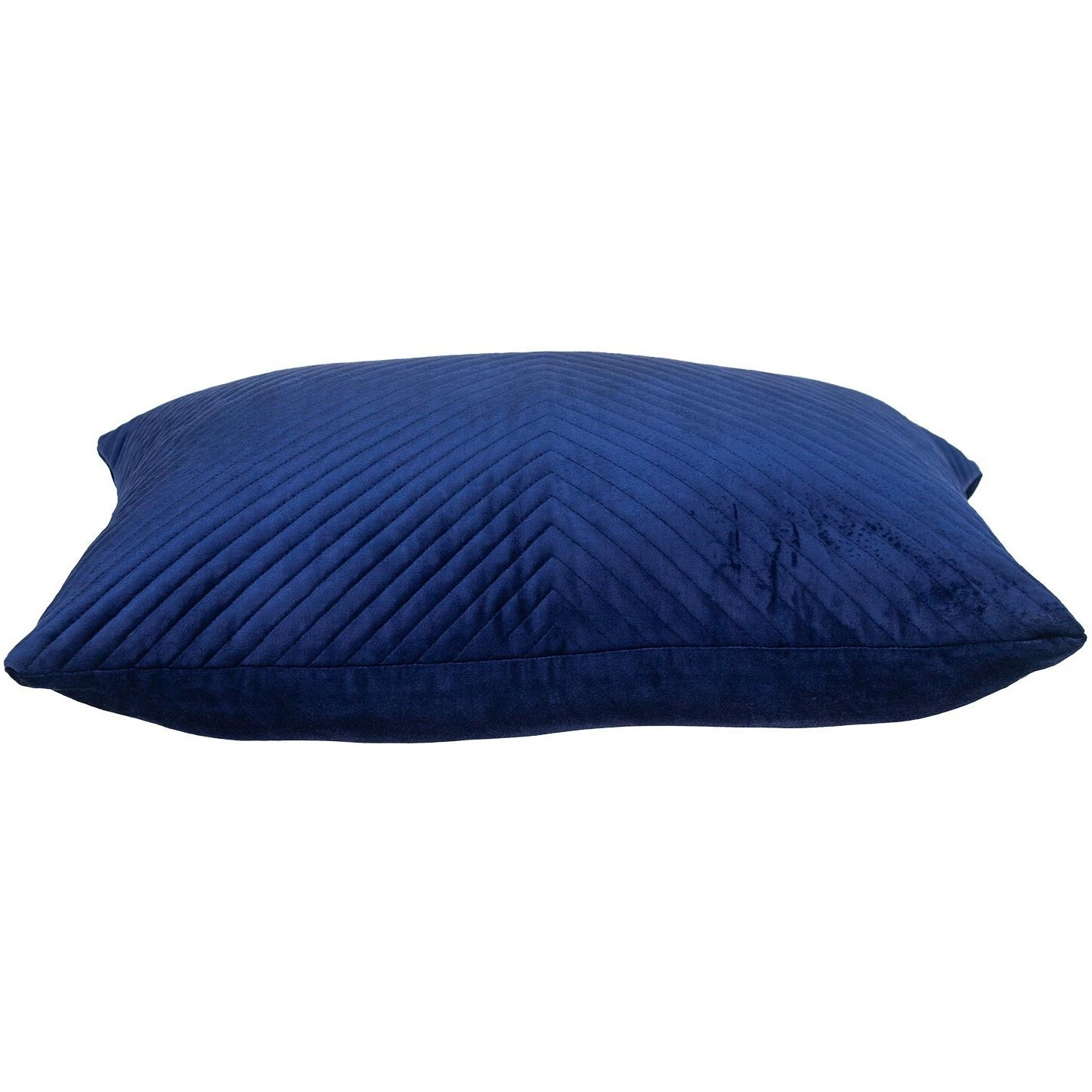 Navy Blue Lumbar Tufted Throw Pillow